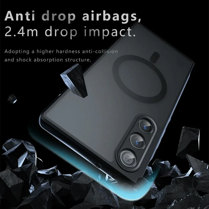 Magnetic Matte Acrylic Bumper with Hard PC Case