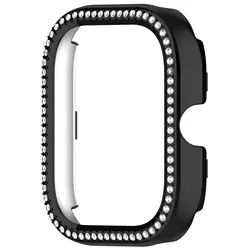 Elegant Diamond Bumper Protector Frame Shell Cover - Bling PC Case for Redmi Watch 4 (B)