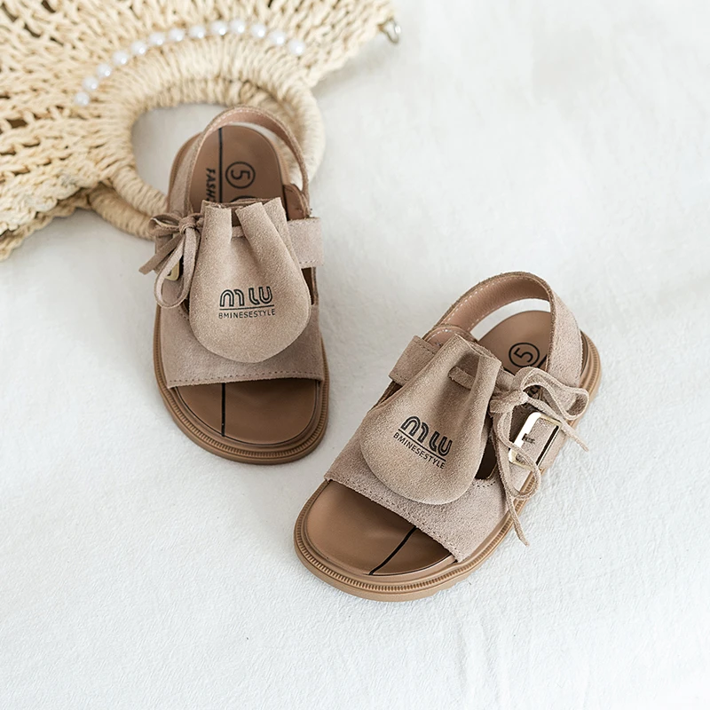 Sandals Boys Fashion Summer Shoes 3-16 Years Girls Open Toe Matte Pu Leather Shoes Sandals Children Slippers