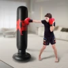 160cm Ground Freestanding Punching Boxing Bag for Kids and Adults Inflatable Kickboxing Sandbag, Stress Relief Karate Boxing Bag 4