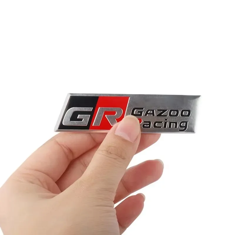 GR Logo GAZOO Racing GRSPORT Aluminium Car Emblem Stickers Decor Rear Tail Car Body Decals For Levin Corolla Camry 1X