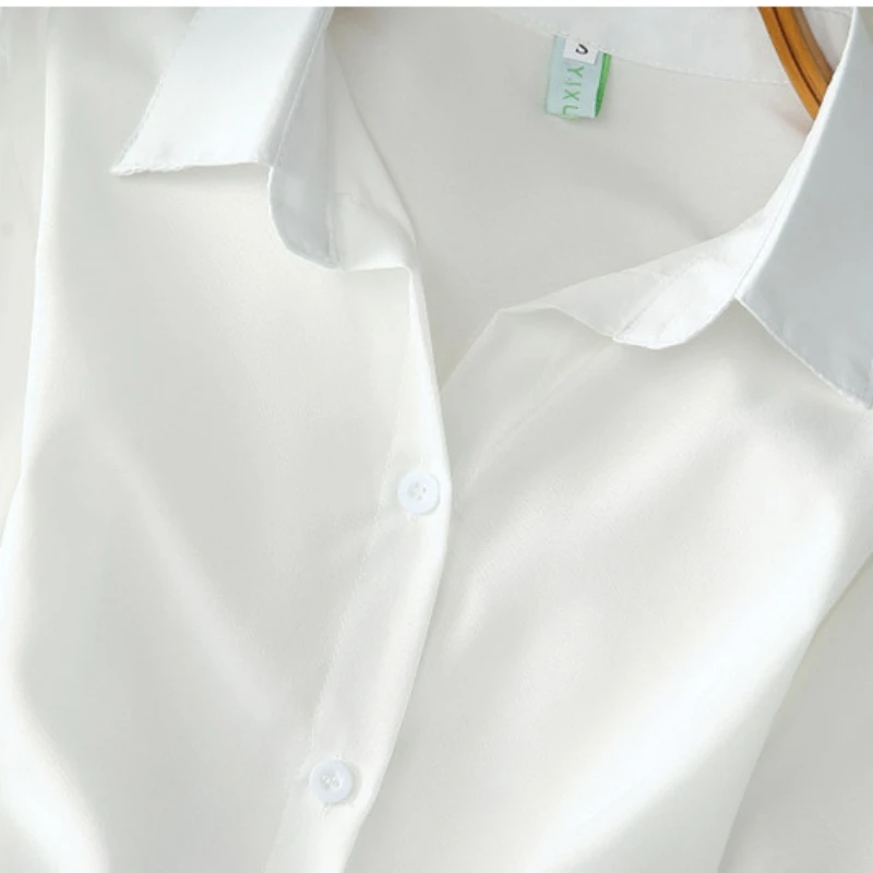 White Casual Half Sleeve Women Blouse