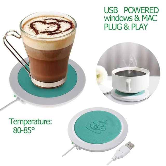 Office 55° Constant Temperature Coaster Mini Usb Mug Heater Support Computer Sockets Auto Shut Down Coffee Cup Mat For Home 5