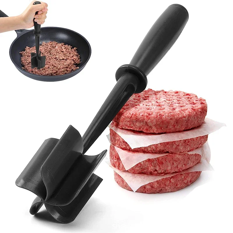 Description Picture 2 of item1/2pcs Kitchen Meat Chopper Ground Beef Masher Mixing, Grinding and Pounding Spatula Meat Scraper for Mincing Meat