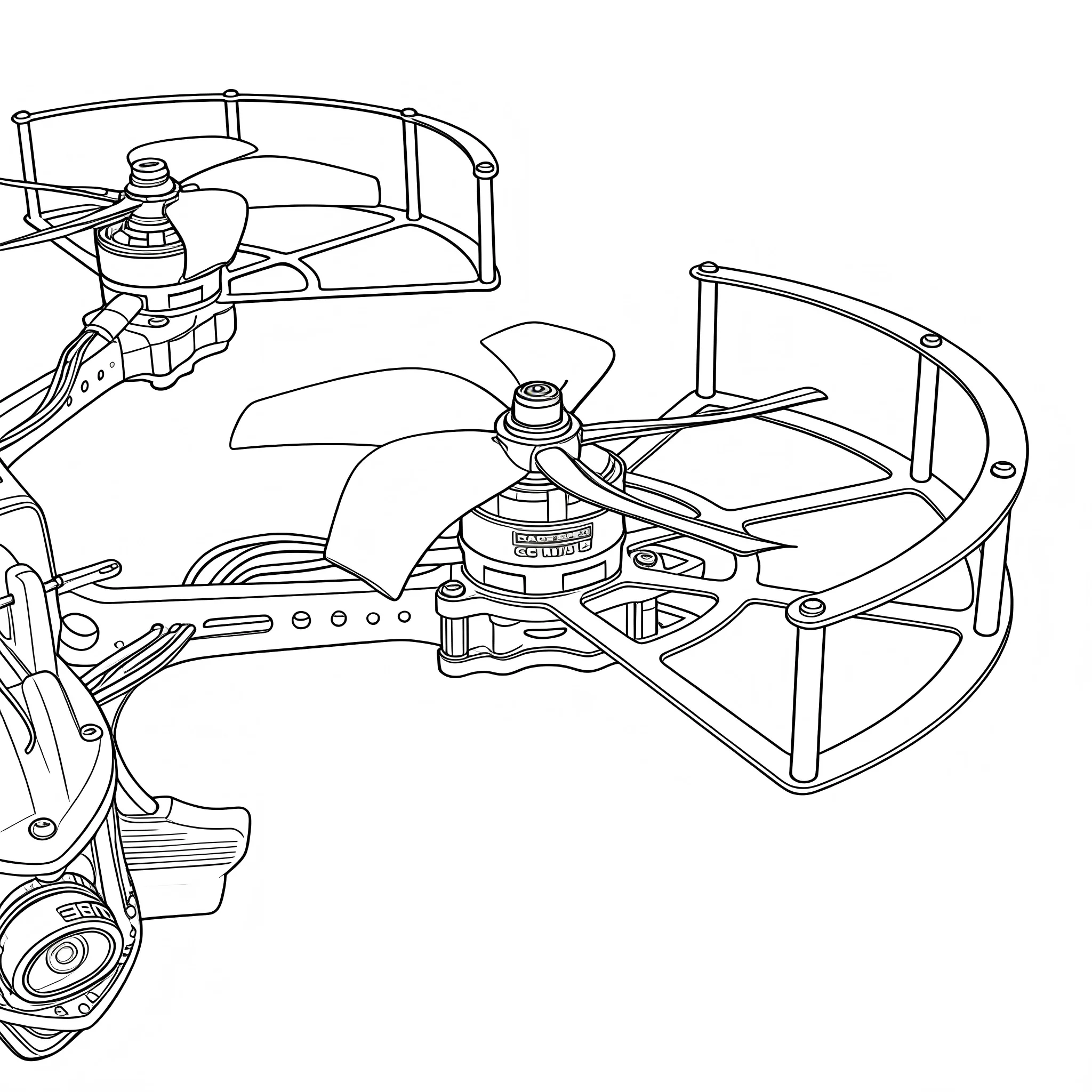 โครงโดรนแข่ง B-CUBE FPV พร้อมวงแหวนป้องกัน รองรับ INAV/Beatflight