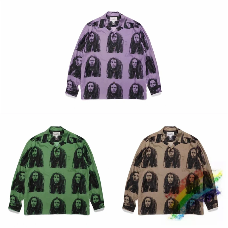 

WACKO MARIA Hawaiian Long Sleeve Shirt Shirt Men Women 1:1 Best Quality 2023FW Casual Shirts