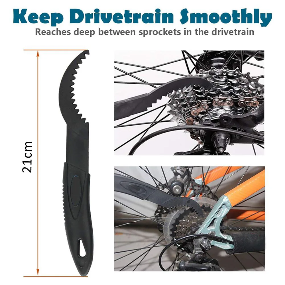 Bike Chain Cleaner Bicycle Chain Gear Wash Tool Kit Road Mountain Bikes Drivetrain Cleaning Brush Maintenance Kit 4 Piece Set bicycle cleaning kit