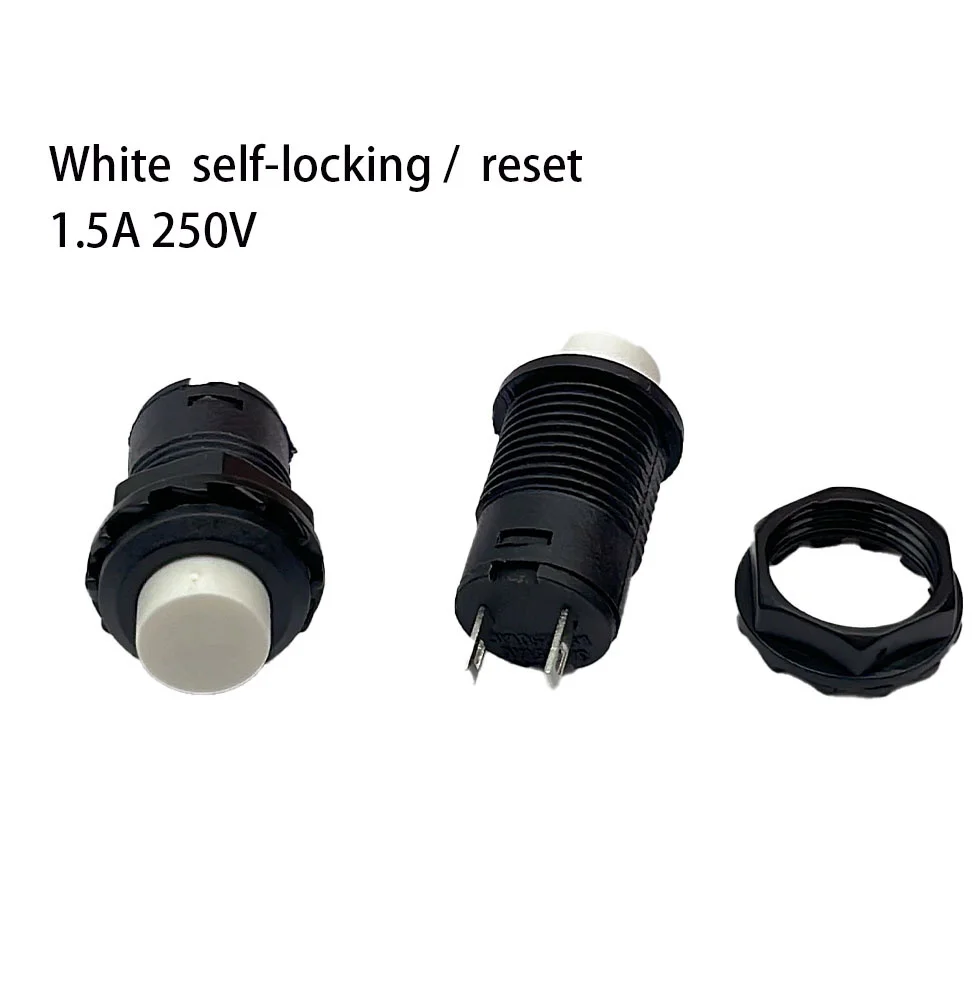 1Pcs Self locking button DS-228 DS228 12mm  Lock Latching OFF- ON Push Button Switch maintained pushbutton switches