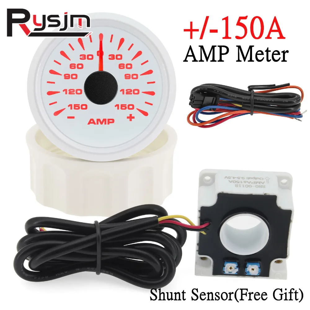 Sensor Ampermeter Customized Waterproof 52MM Digital AMP Amperemeter Gauge ±150A 80A ...
