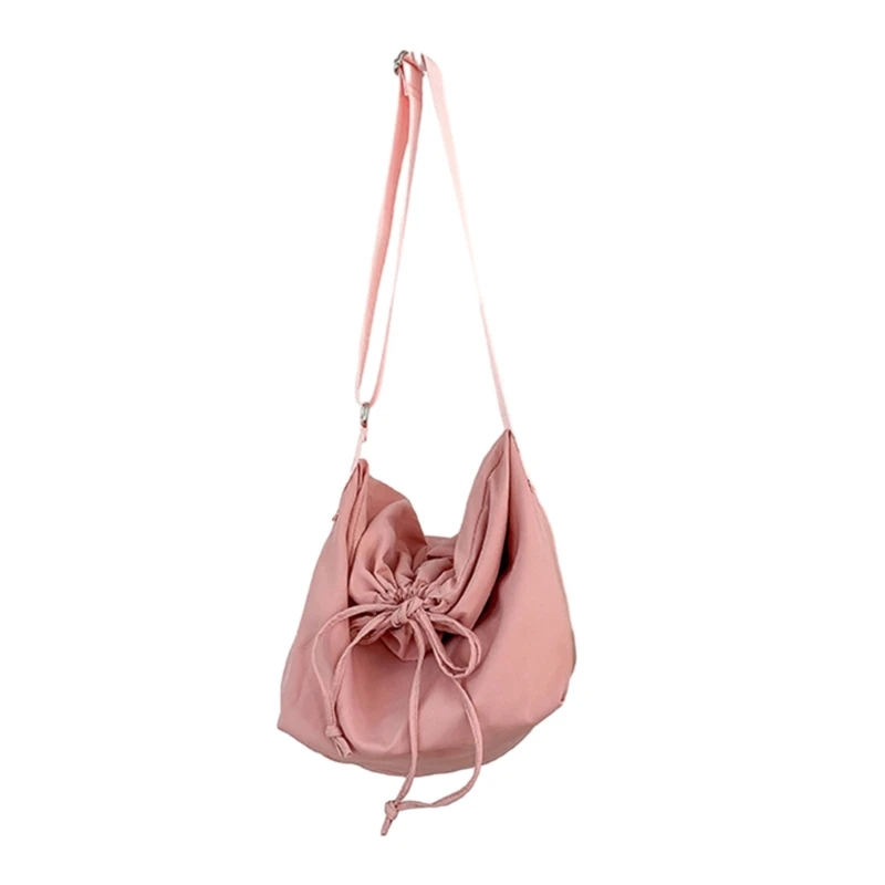 Nylon Bag Versatile Crossbody Bag Large Capacity Shoulder Bag for Women Girl Fashion Travel Bag Drawstring Leisure Bag