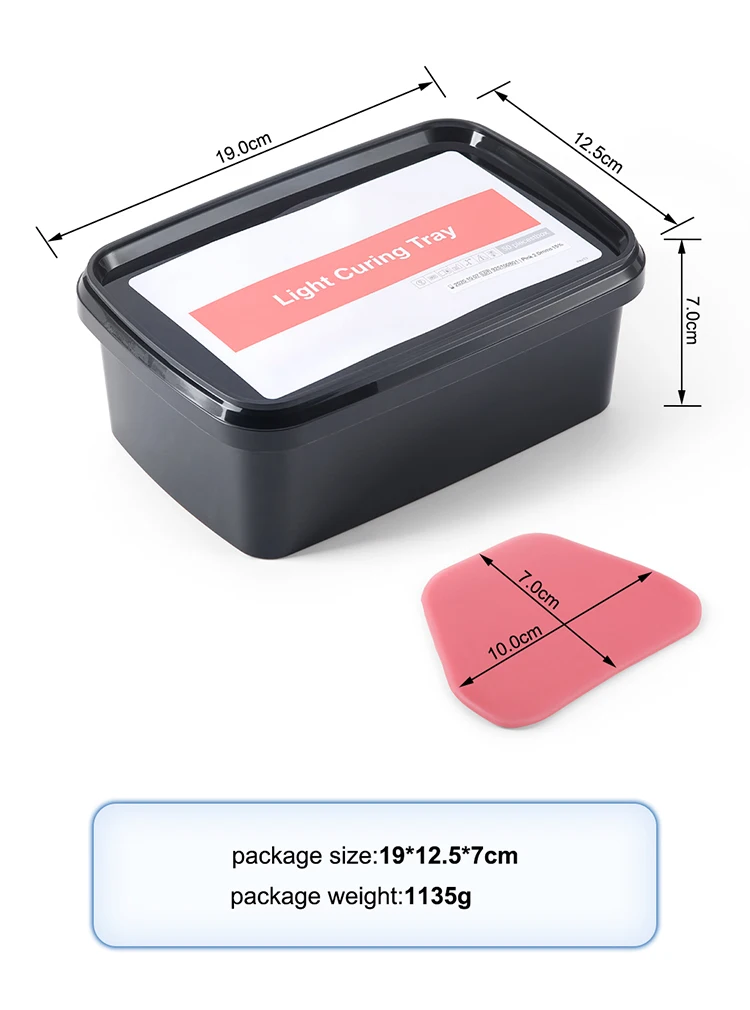 50 Blatt AZDENT Dental Light Curing Tray Modellmaterial Labor Individuelle benutzerdefinierte Form Grundplatte 2 mm Abdruckfächer Implantatführung – Detail 9