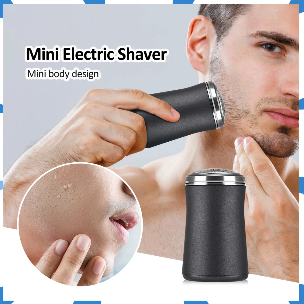 

Mini Electric Men Shaver Portable Whole Body Depilator Hair Remover Trimmer Machine Wet-Dry Use Beard Edge Hair Cutting Tool