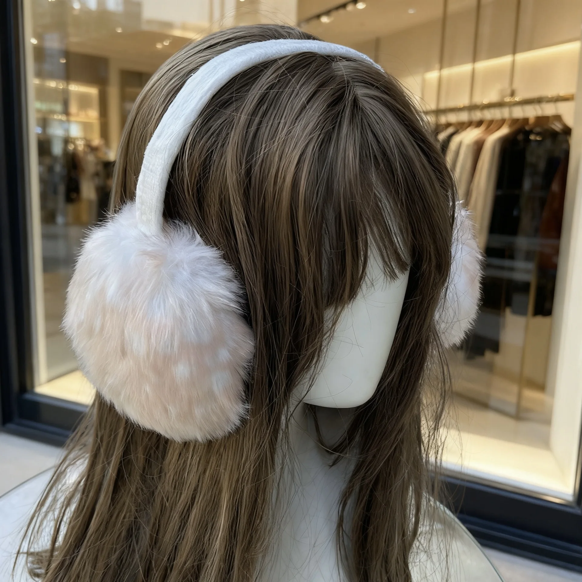 New System Kawaii Deer Plush Imitation Fur Scarf Ear Muffs