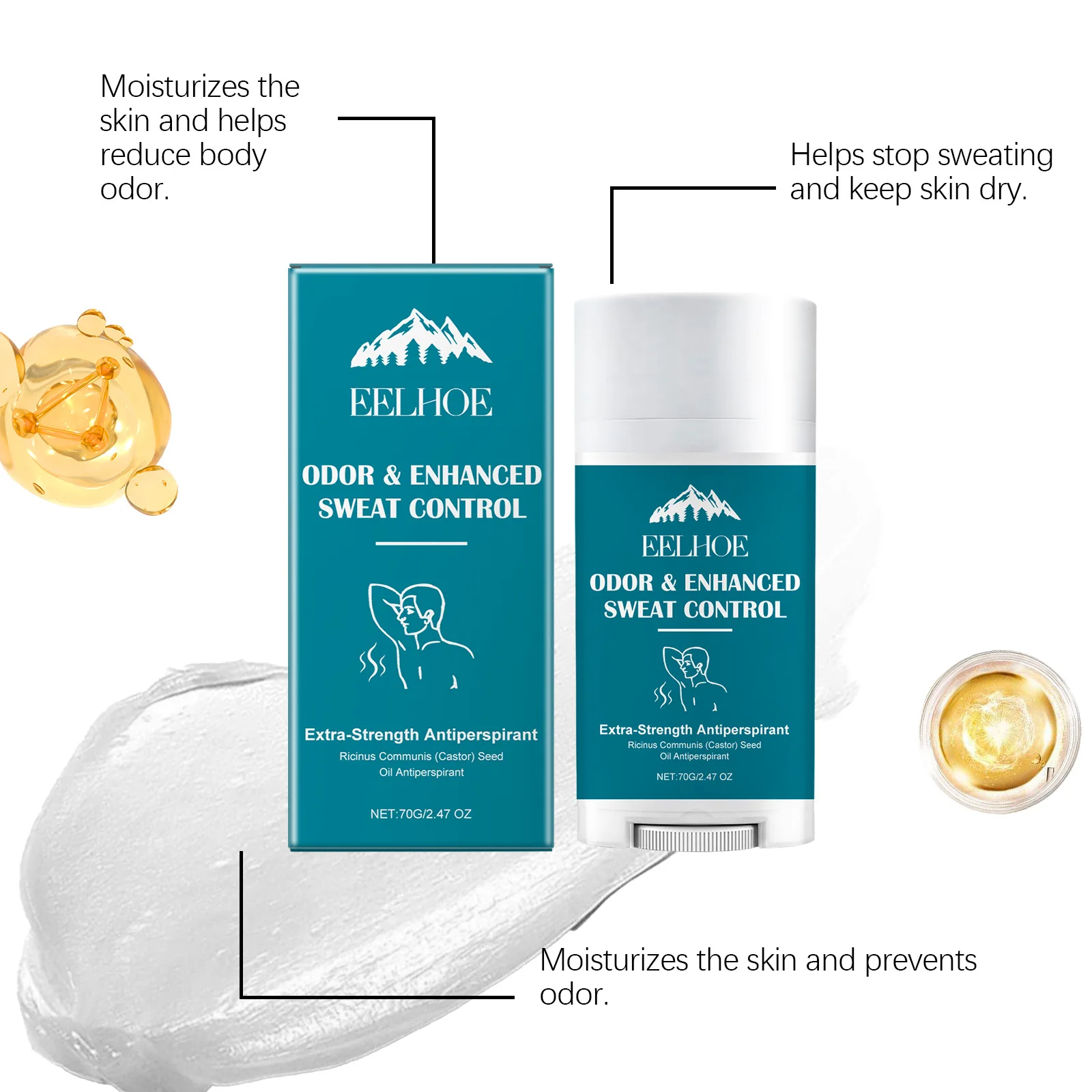 Deodorant Stick For Men Long Lasting Anti Odor Protection Vitamin E_voghion.com