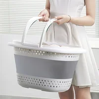 1PC 18L folding dirty clothes basket, portable design, wall hanging dirty clothes basket, suitable for laundry rooms and bedroom 2