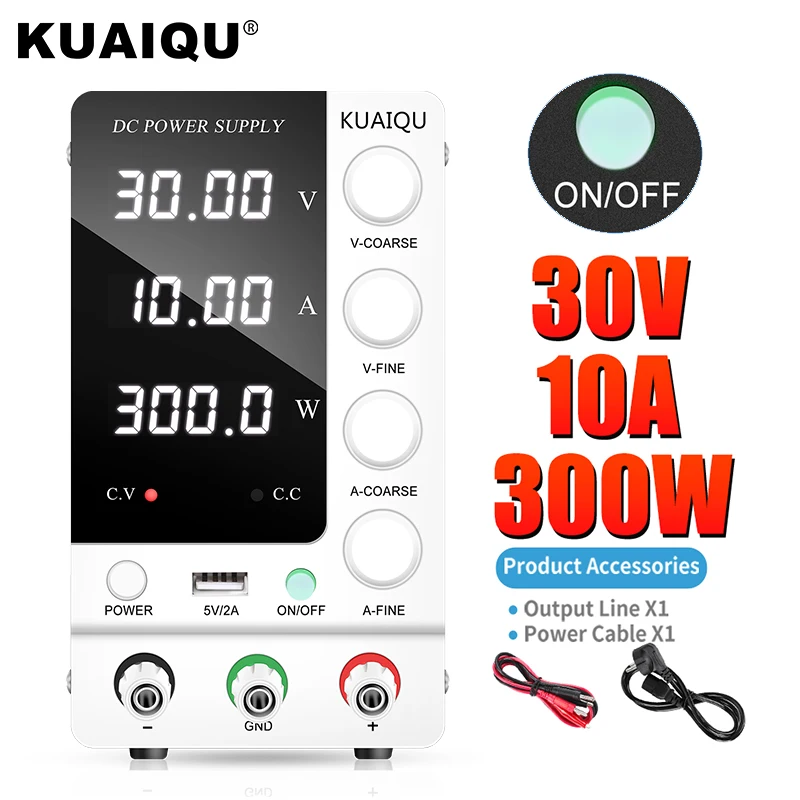 KUAIQU ปรับ DC Lab แหล่งจ่ายไฟ 32V 6A 30V10A ควบคุม Switching แหล่งจ่ายไฟซ่อมโทรศัพท์ PCB ชาร์จไฟฟ้า 1