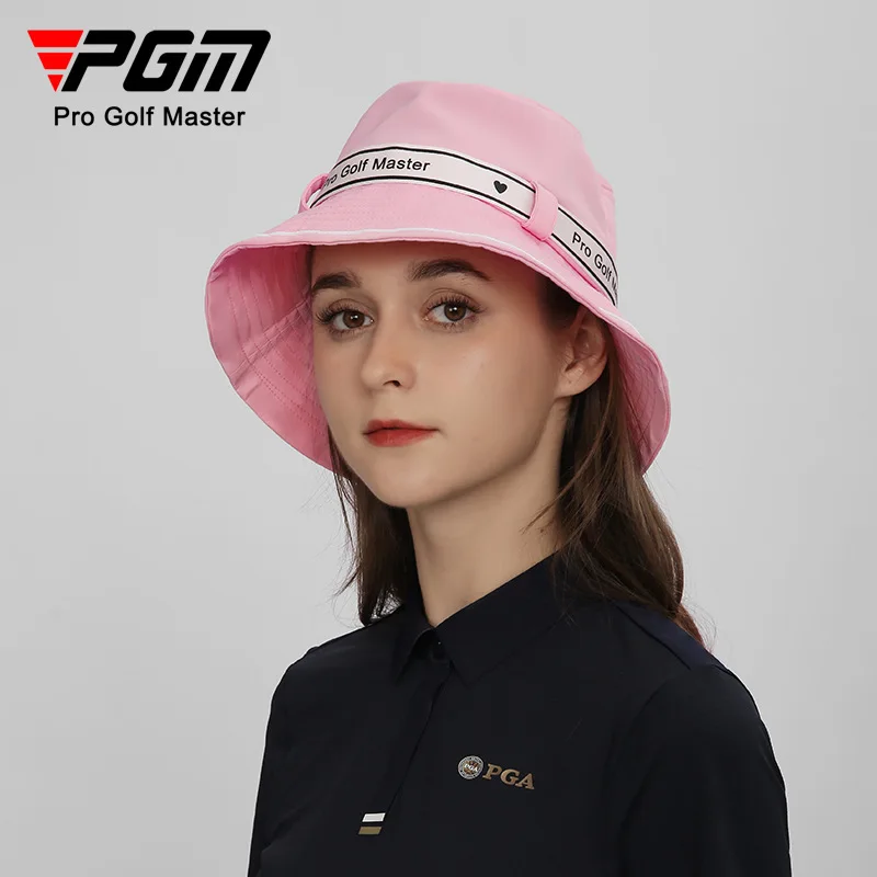 PGM New Golf Cap Women's Bow Strap Fisherman's Hat Sunshade and Sunscreen Inner Sweatband Design
