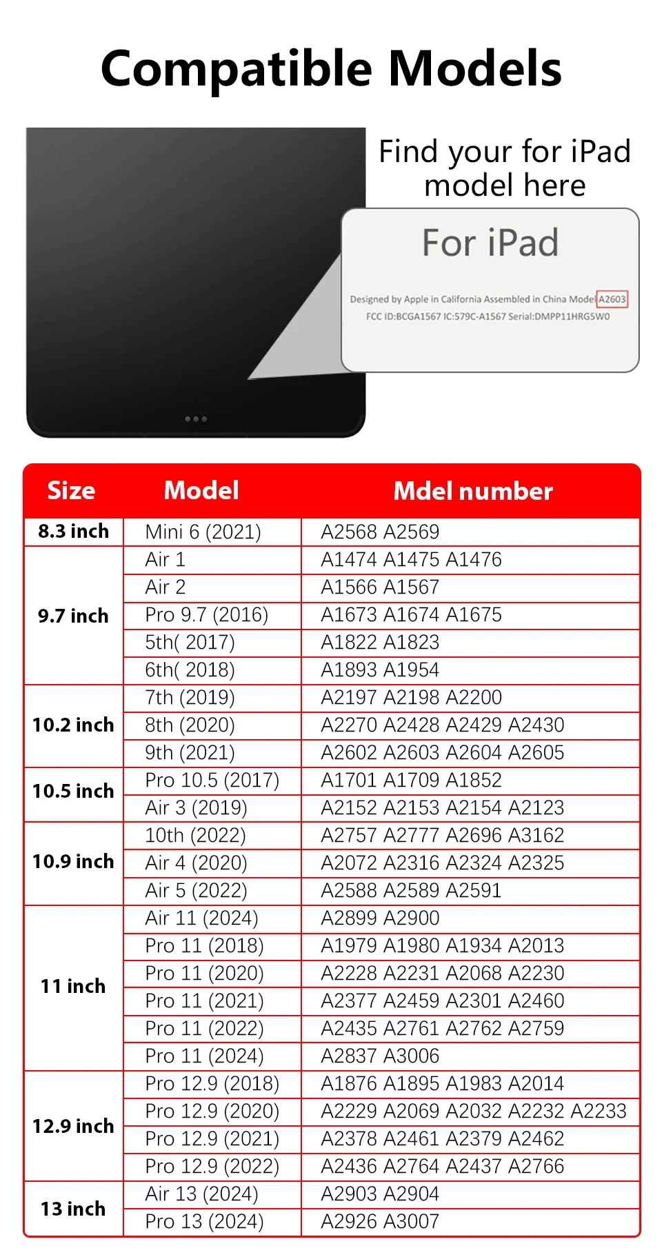 Universal iPad Air & Pro Protective Holder Case