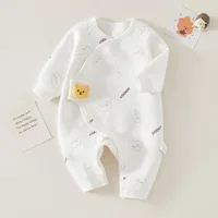 AYNIGIELL Spring Autumn 0-6 Months Baby Rompers 100% cotton Newborn baby girls boys Clothes of Long Seeve Infant Clothing