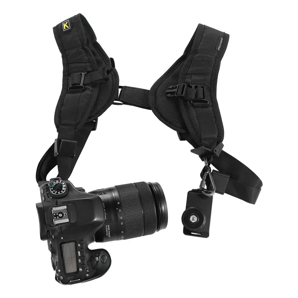 디지털 카메라 래피드 슬링 벨트, DSLR 스트랩, 카메라 숄더 스트랩, 듀얼 카메라 벨트, 카메라 2 대 장비