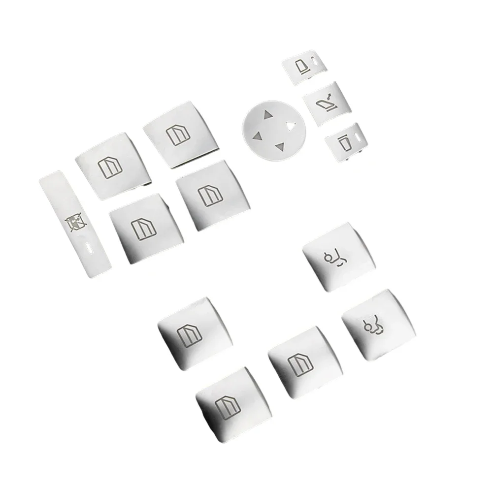 

14 PCS Car Door Armrest Switch Button Cover Trim Interior Button Repair Stickers For Mercedes-Benz C180 C200 C230 C250 C280