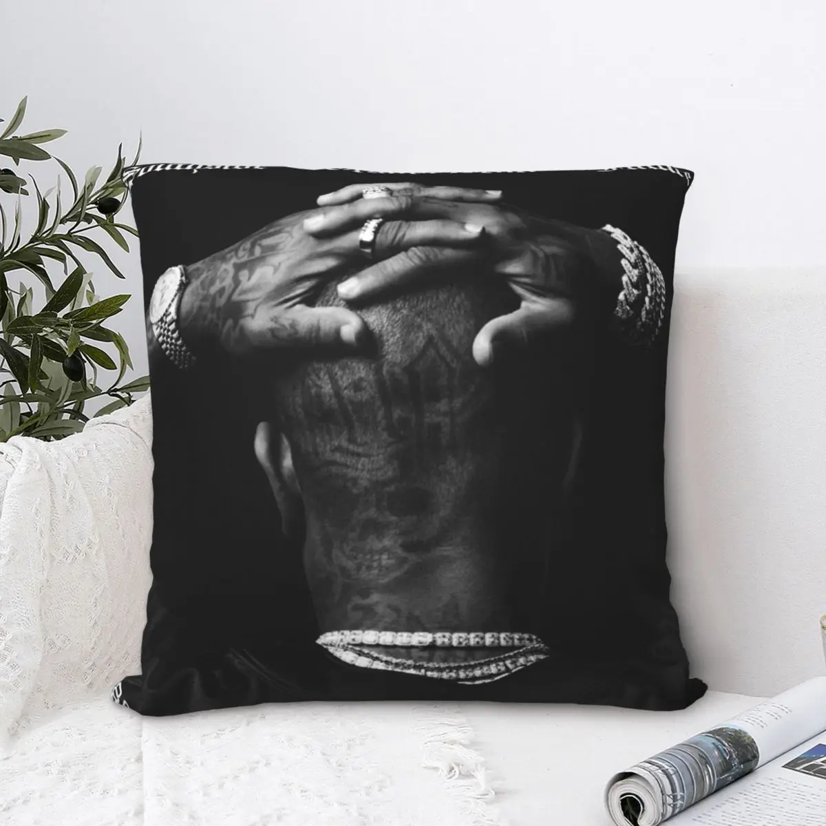 

Trow Back Southside & Friends Square Pillowcase Polyester Pillow Cover Velvet Cushion Zip Decorative Comfort Throw Pillow Home