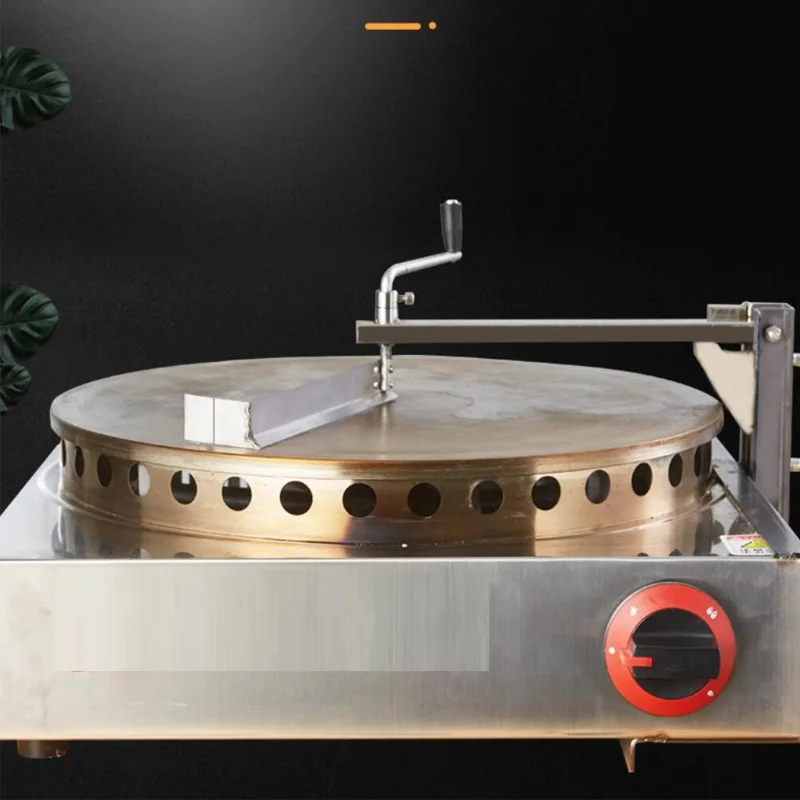 45cm Commercial Electric Manual Operate Pancake Maker Machine 220V Egg Roll Cake Machine Gas Egg Pancake Making Machine 4