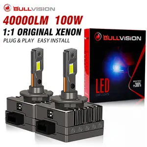 Bullvision D1S LED Headlight HID D3S D2S D4S D5S D8S Double copper Tube LED  D1R D3R 150000LM 300W CSP Chip 6500K 4300K Plug&Play