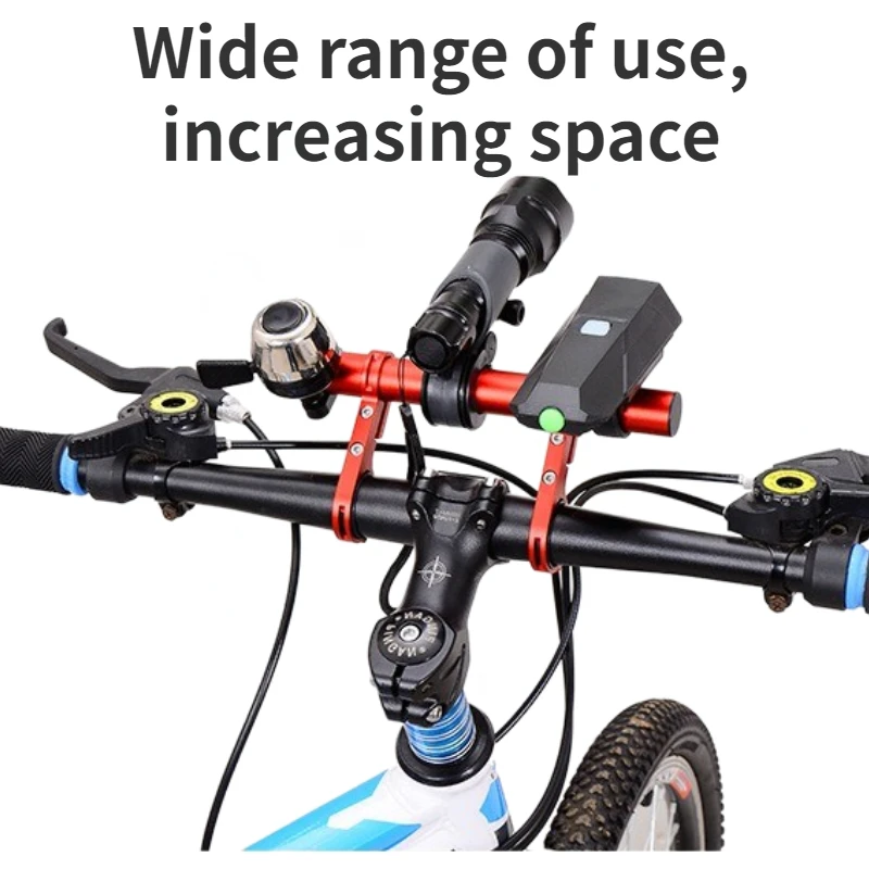 Bicycle handlebar extender 20/30cm Bicycle Handlebar Extended Bracket Aluminum Alloy MTB Bike Headlight Mount Extented Bar Cycling Expansion Extender Rack