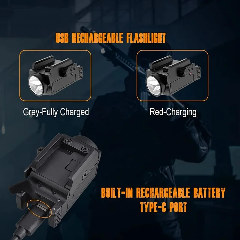 Tactical LED Flashlight Combo 800 LM Quick Release Strobe Torch