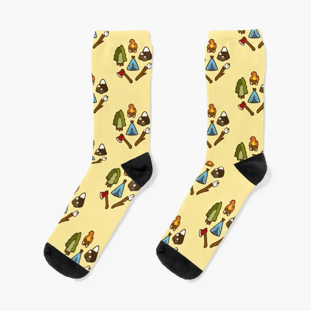

Camping is cool Socks Crossfit Thermal man winter Socks For Women Men's