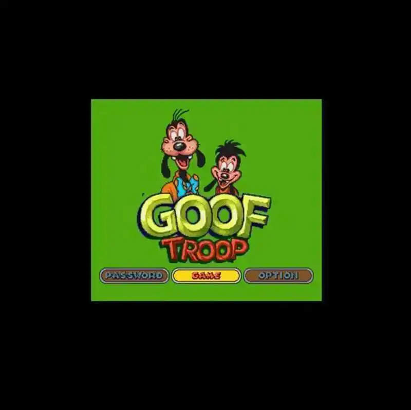 Goof Troop NTSC versione 16 Bit 46 Pin grande carta da gioco grigia per giocatori di giochi USA