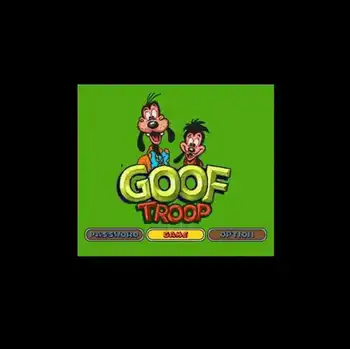 Goof Troop NTSC versione 16 Bit 46 Pin grande carta da gioco grigia per giocatori di giochi USA