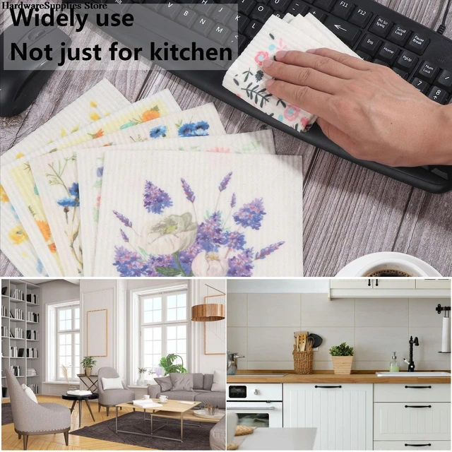 Vaisselle suédoise absorbante mixte, torchons réutilisables, livres à  séchage rapide, Everths pour la cuisine et la maison, fruits, 6 pièces -  AliExpress