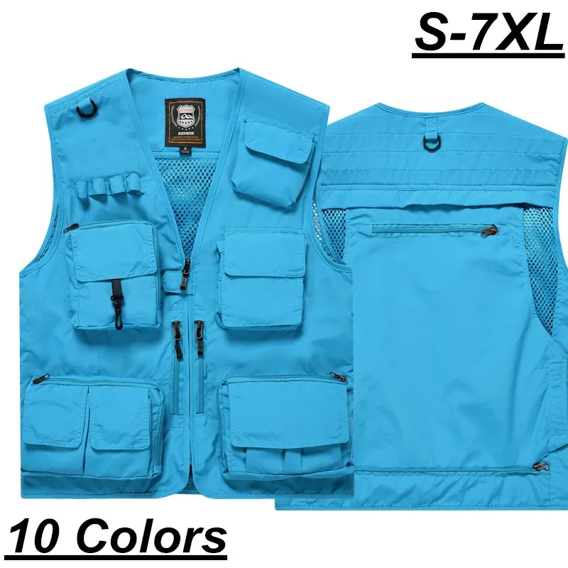 Outdoor Mesh Multi-pocket Vest Men Women Sport Fishing Vest Photography  Work Clothes Casual Cargo Vest Tactical Jacket - AliExpress