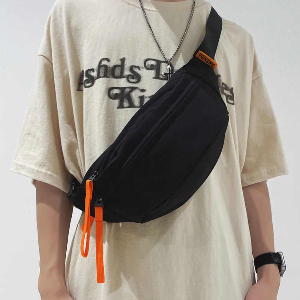 Solid Color Waist Bags For Women Oxford Waterproof Casual Unisex Chest Pack Sports Shoulder Crossbody Bags All-match Belt Pouch