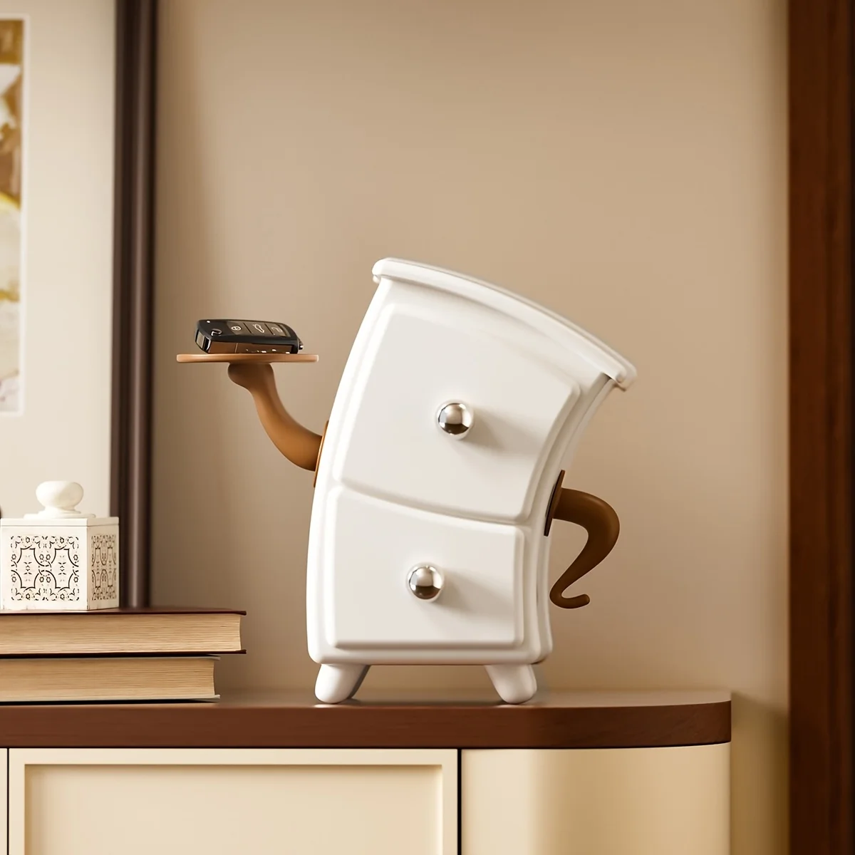 1pc Unique Shape Jewelry Storage Box Cosmetic Puff Organizer Drawer Compact Tray for Beauty Tools And Accessories