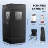 Portable Steam Sauna Tent Room with Steamer 3L 1000W Steam Generator Single Person Sauna for Relaxation Detox Home Spa 6