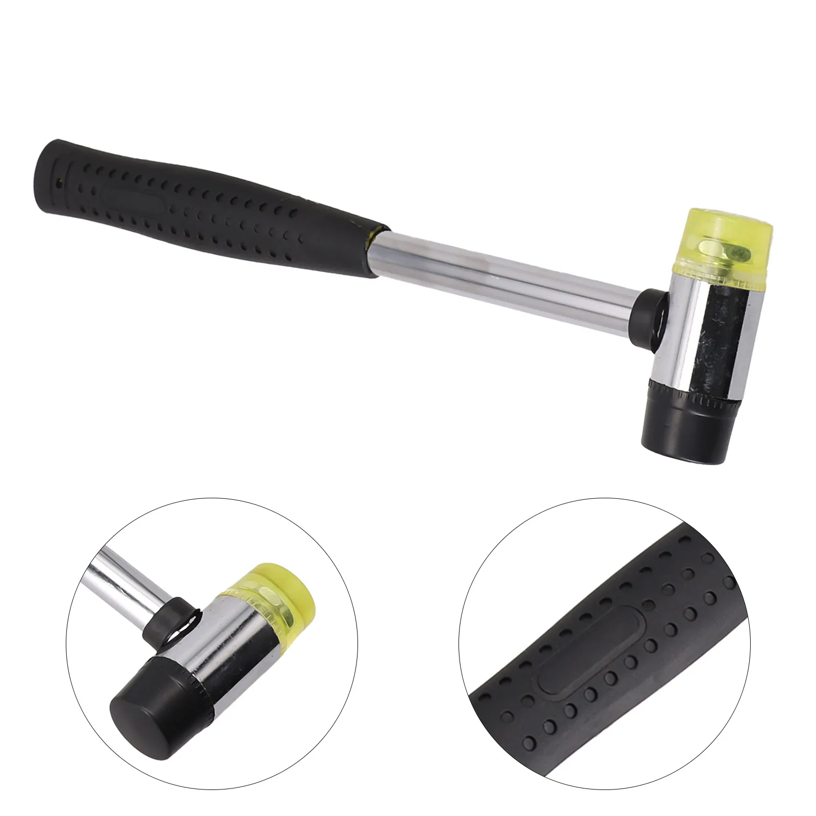 Rubber Hammer, Hollow Steel Handle 2pcs Nonslip Small Rubber Mallet for  Jewelry 