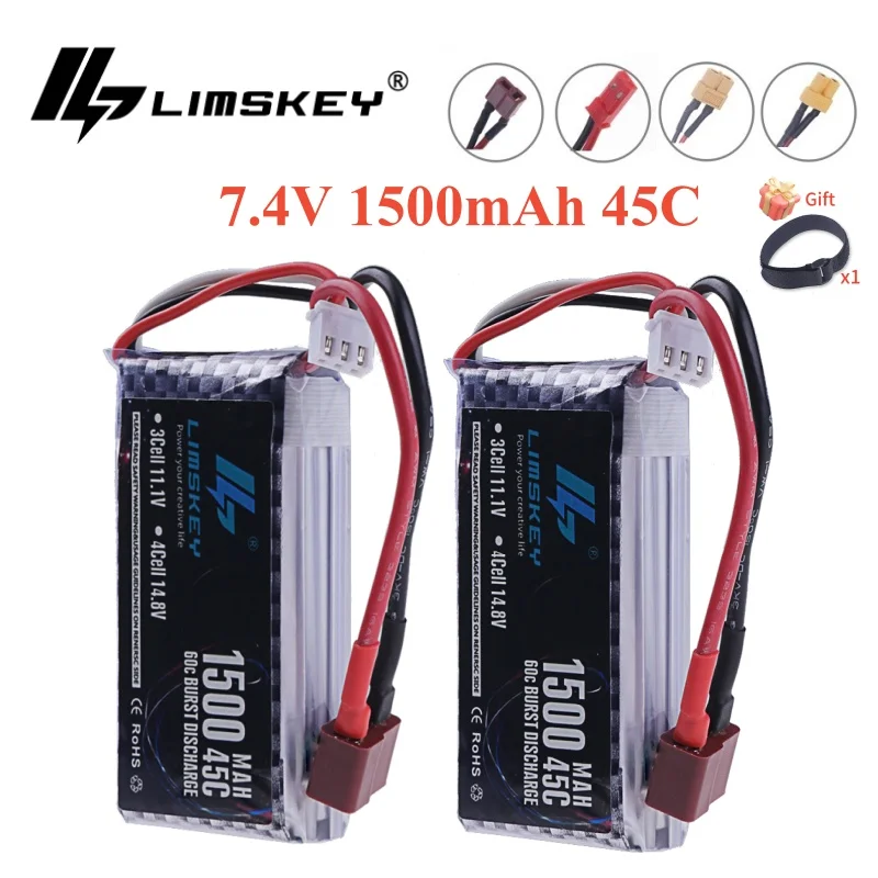Batterie Drone 1500mAh 1800mAh JST XT30 XT60 USB - Lot de 1
