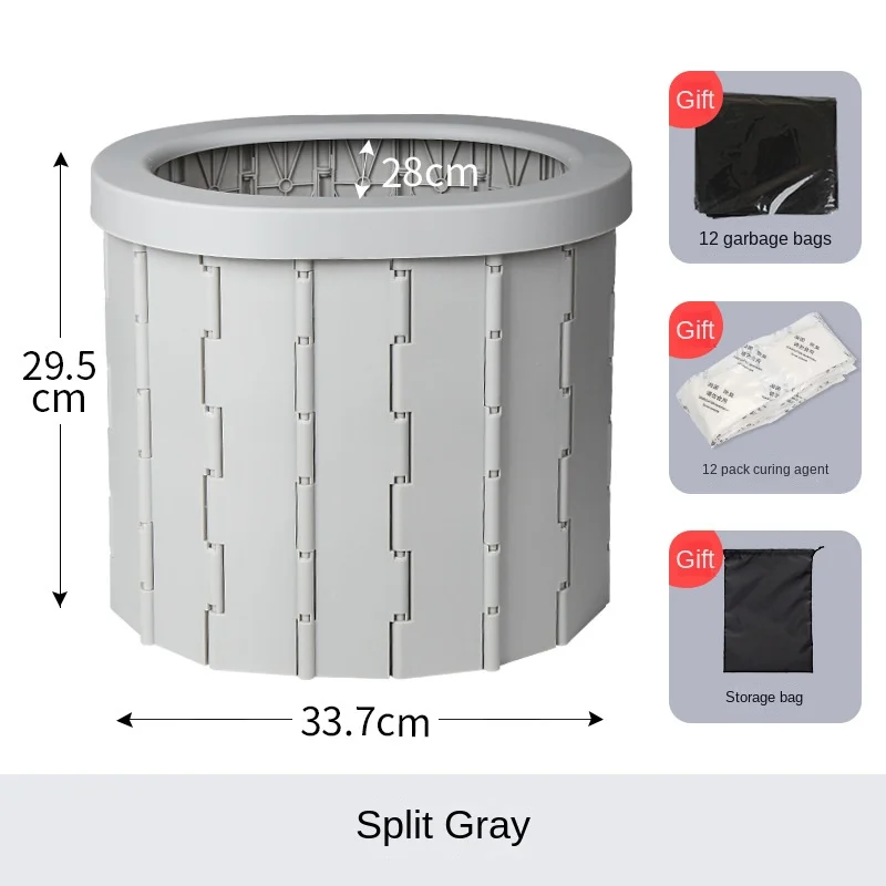 Portable Folding Toilet for Outdoor Camping Potty for Adults Kids Cover Design Seat Toilet Reusable Toilet for Picnic Car Travel 6