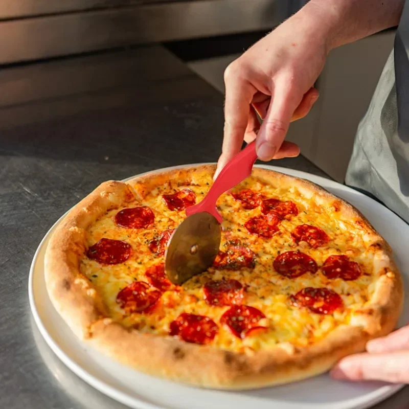 Pizza Wheel Cutter 304 Steel Rolling Knife Pastry Dough Cutters Roller DIY Biscuit Baking Tools Manual Noodle Roll Kitchen Tool pizza cutter roller cutter