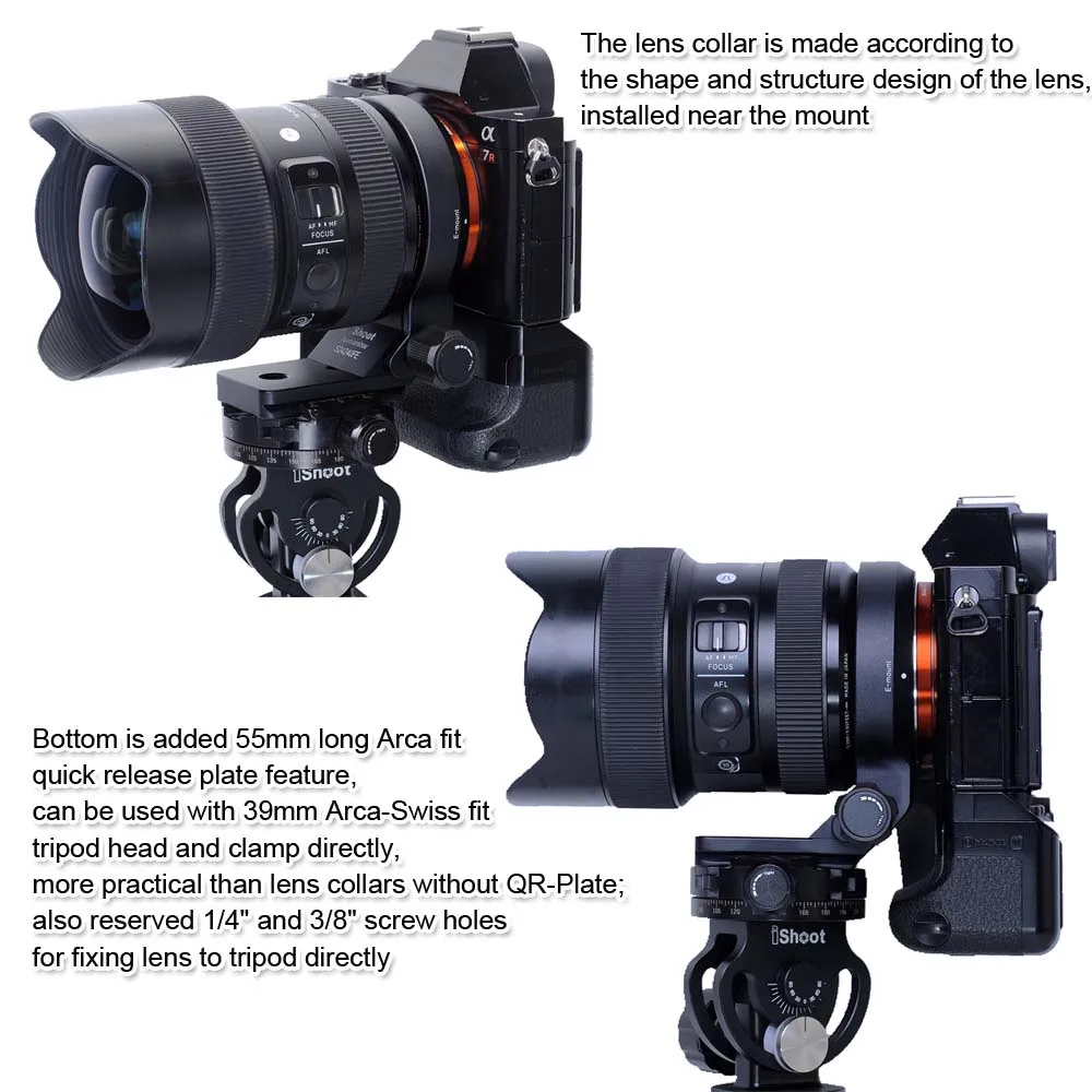 Ishoot-lens Collar Tripod Mount Ring Support 2470 mm F2.8 dg dn Art E-mount Arca-swiss Quick Release Plate - Image 4