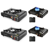 Portable Burner Stainless Steel Backpacking Stove with Carry Case Outdoor Gas Tank Stove for Outdoor Camping Hiking Cooking 4