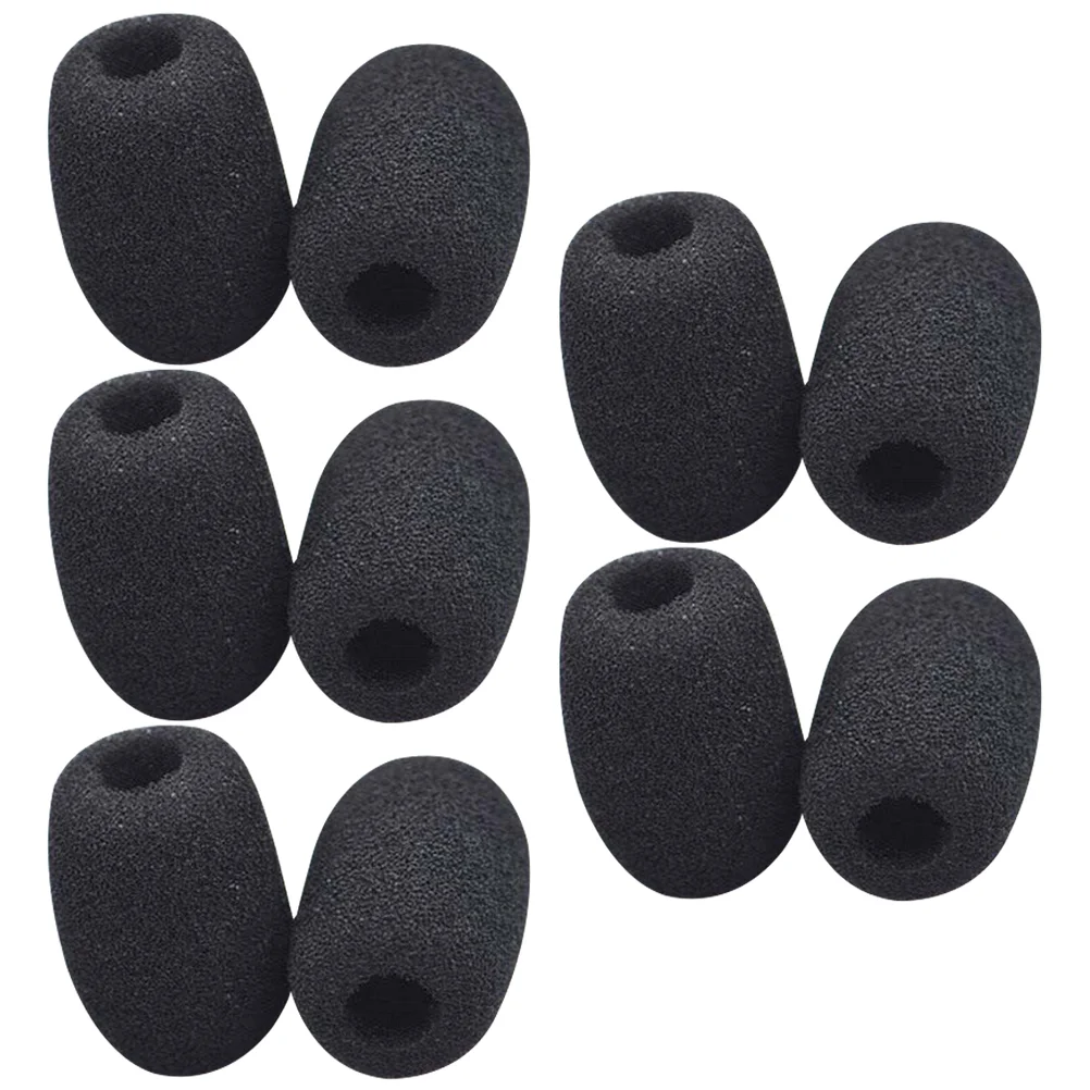 

10pcs Mic Covers Mic Windscreen Mini Size Lapel Headset Mic Windscreen Microphone Windscreens