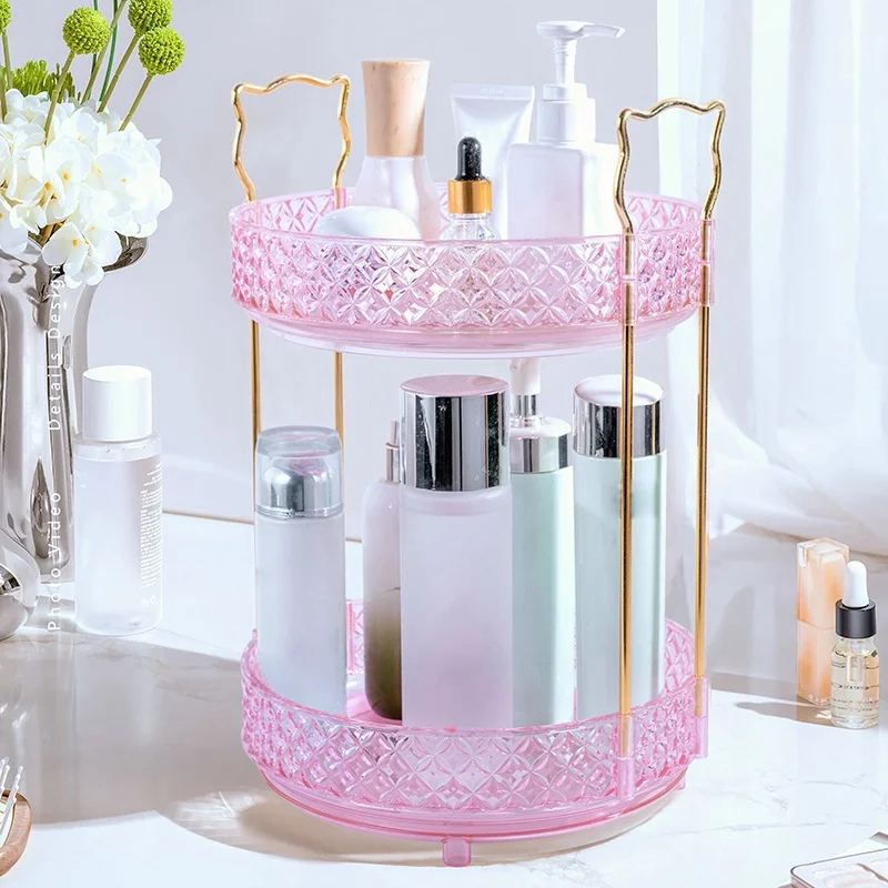 1PC Vanity,Makeup Organizer,Bathroom Storage,Spinning Organiser,Suitable for skin care products, perfume, lipstick,Storage Rack 2