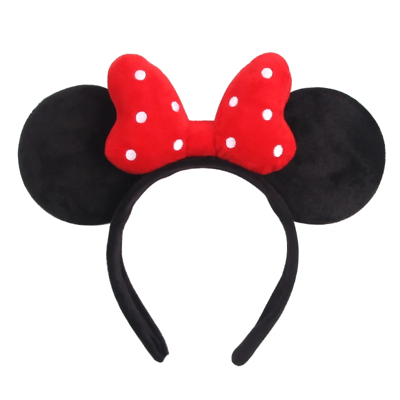 Sparkling Polka Dot Bow Mouse Ears Headband for Girls - Festive Party & Travel Hair Accessory