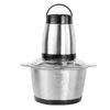 Food Chopper Stainless Steel 2L Electrical Food Processor Meat Grinder Blender Mixer Machine Kitchen Appliances,EU Plug Meat 4
