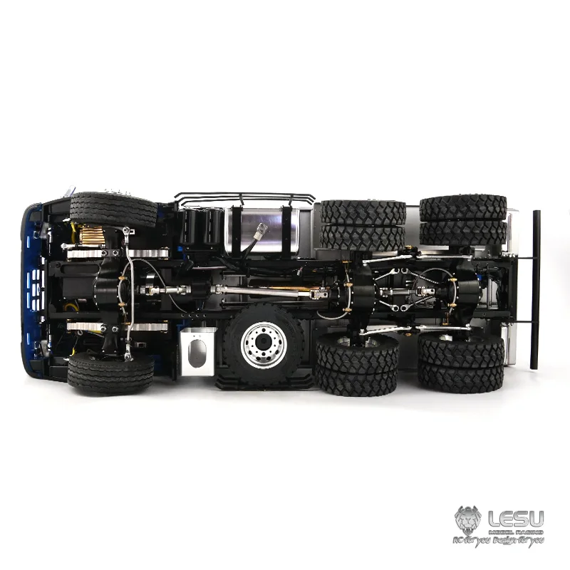 LESU 1/14 metal simulation 6X6 truck high torque hydraulic dump truck 2