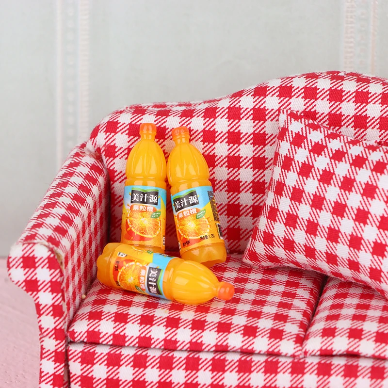 5Pcs Mini Drink Juice Bottles Dollhouse Miniatures Doll Food Kitchen Living Room ob11 Model Shooting Props DIY Supplies